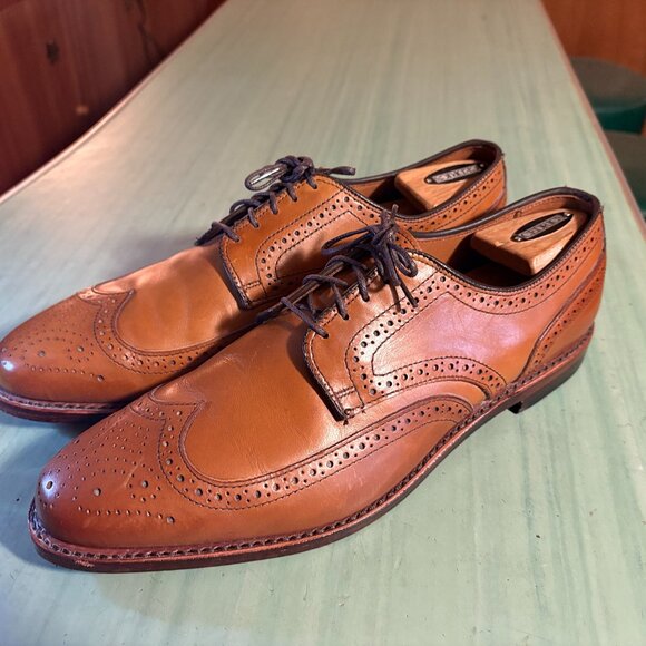 Mens Allen Edmonds 9647 Stuttgart Wing Tip Walnut Oxford Shoes Size 11 D main image 5